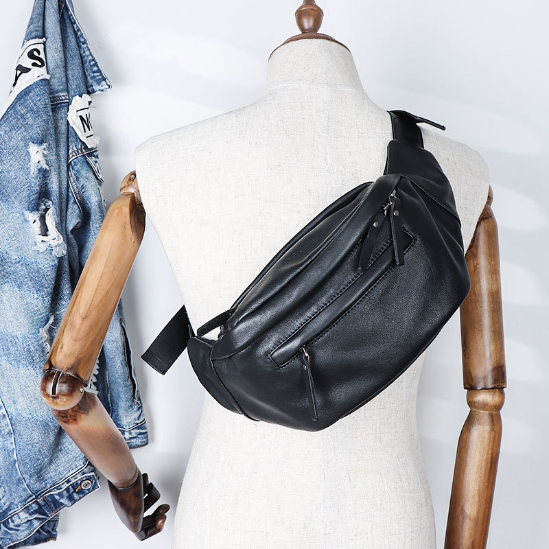 netizen/纳体伦男士斜挎包欧美复古大容量单肩斜挎包头层牛皮男包