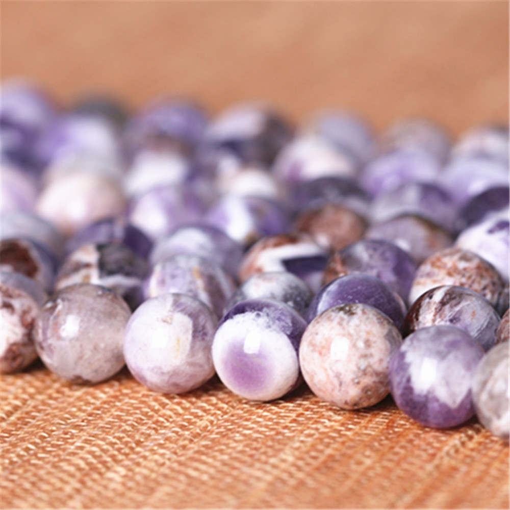 慕荷天然紫水晶半成品赞比亚紫晶散珠长条diy饰品薰衣紫梦幻紫