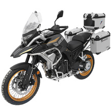 适用于贝纳利复古幼狮250bj250 改装铝箱铝合金三箱边箱支架防水