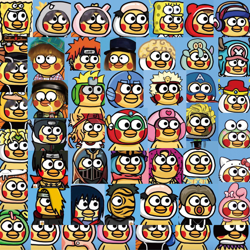 62张小黑子表情包贴纸鸡你太美蔡徐坤卡通手帐贴画手机壳水杯防水