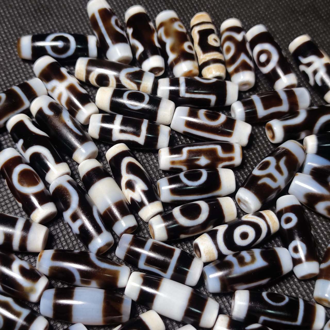 藏传30mm台湾渗透工艺天珠男女项链吊坠diy纯天然玛瑙配饰-阿里巴巴