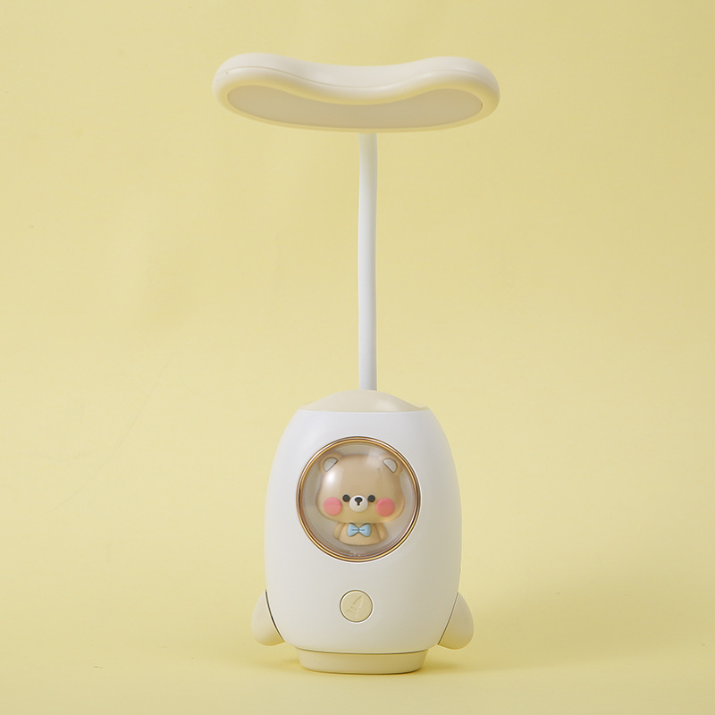 Cartoon Space Capsule Cubby Lamp Mini USB Charging Small Night Lamp Children Student Desk Led Rechargeable Desk Lamp