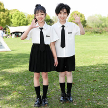 男女童校服园服套装2023夏装新款六一儿童节表演出服学院风jk制服