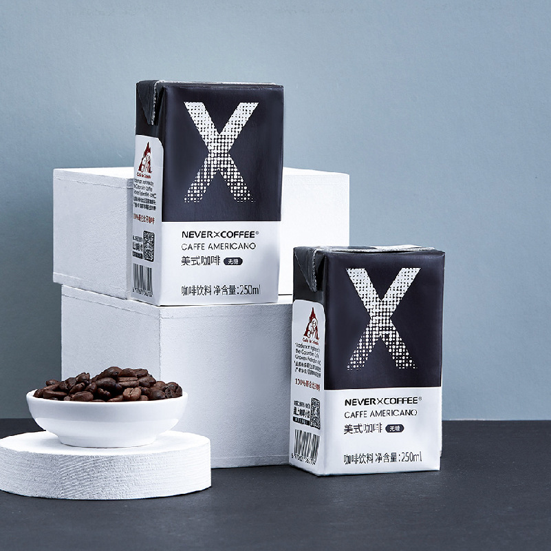 never coffee【利乐美式250ml×6盒】元气森林无糖咖啡整箱代发