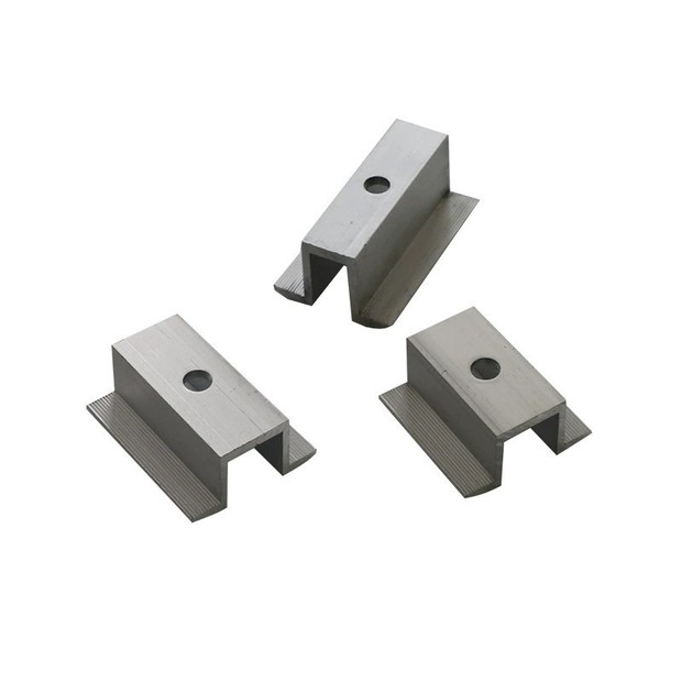 厂家定制中压块太阳能电池板光伏组件支架配件压块铝合金中压块