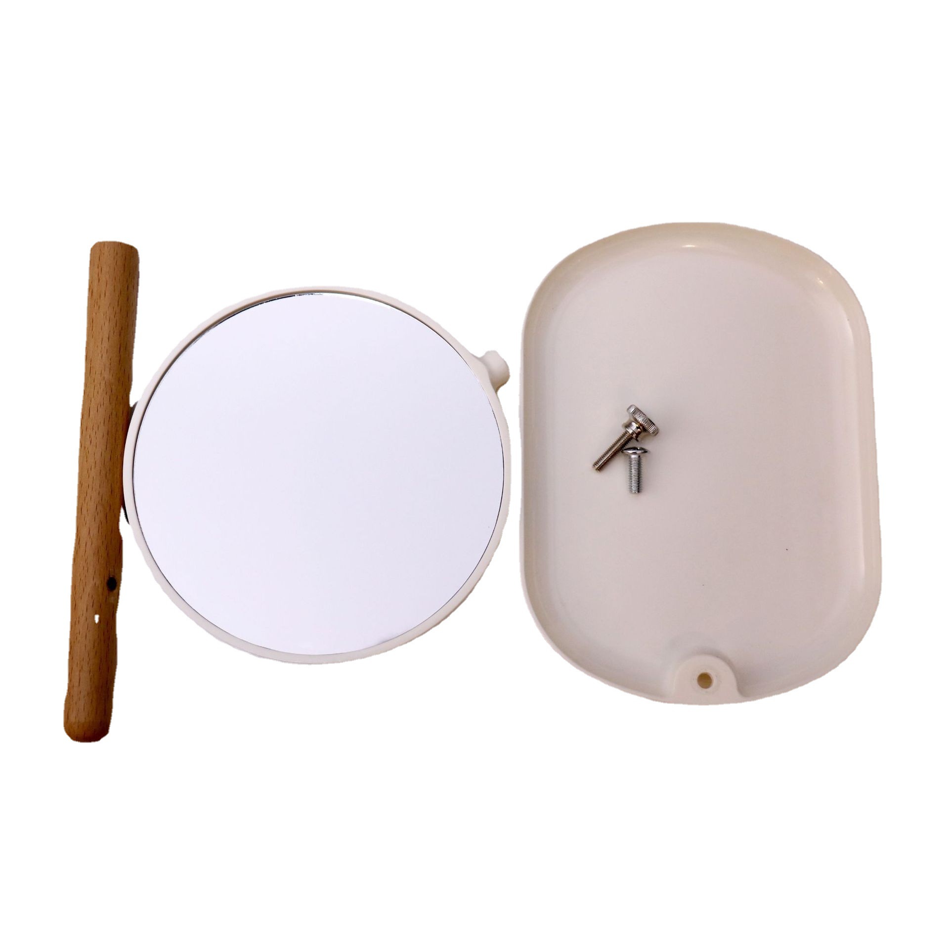 Factory in Stock-Style Cosmetic Mirror Simple Bedroom Desktop Storage Mirror Double-Sided Portable Rotatable Student Vanity Mirror