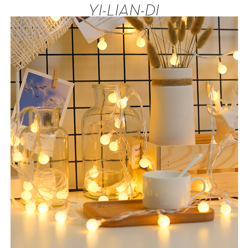 led圆球小灯串 相片夹子小彩灯房间布置装饰派对小灯泡创意闪彩灯