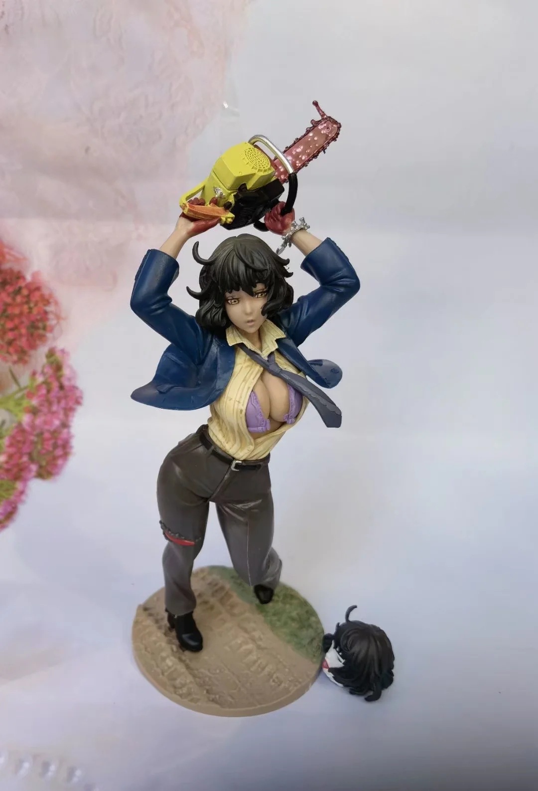 飞源动漫 电锯惊魂 德州电锯杀人狂 女版 工作装 模型 盒装手办