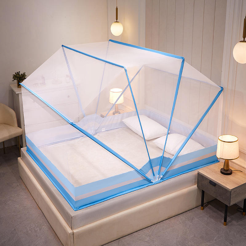 免安装可折叠蚊帐家用 学生宿舍六股支架网红折叠加大空间防蚊