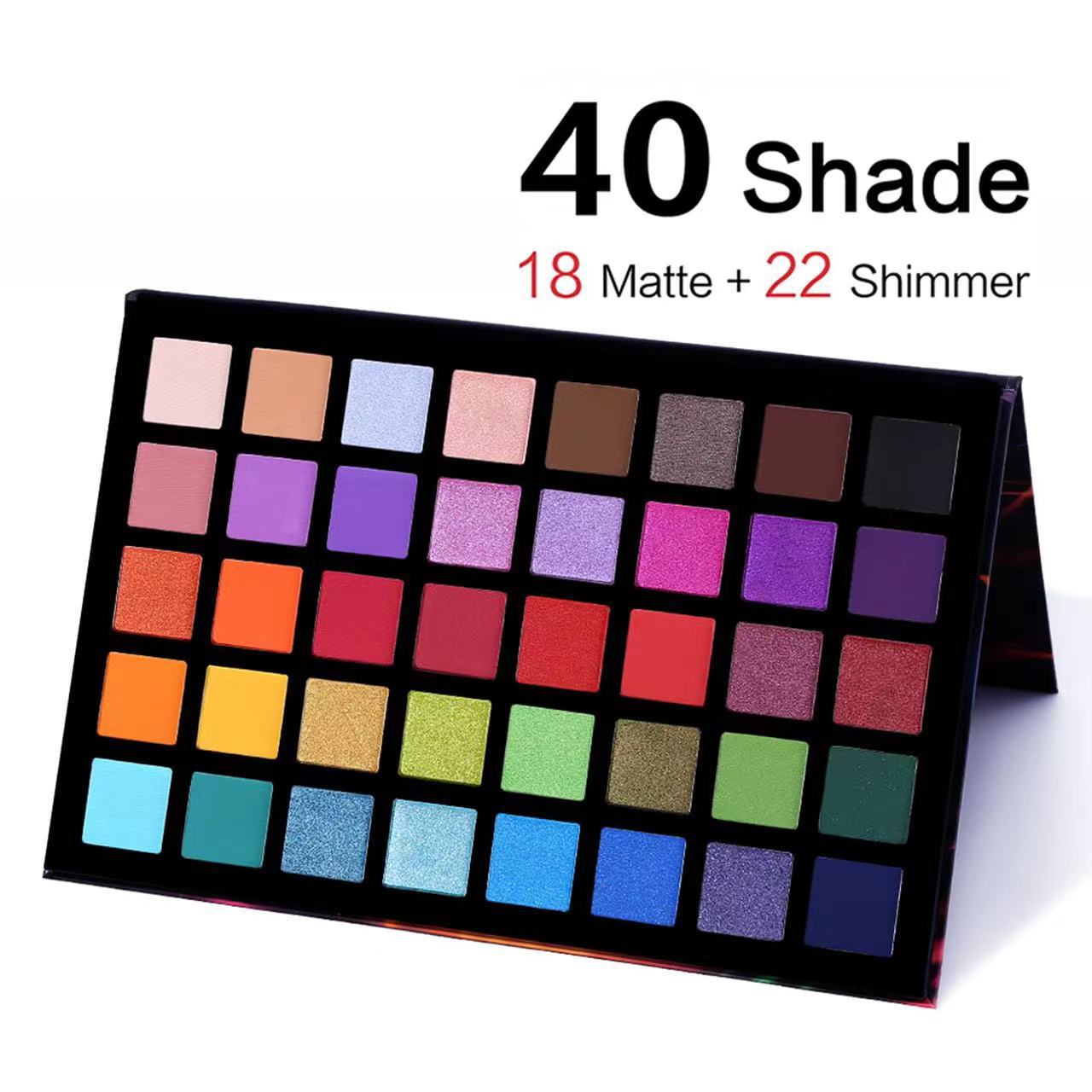 Glazzi 40 Color Spotlight Eye Shadow Plate Shimmer Matte Color Eye Shadow Plate European and American Eye Shadow Cross-Border Makeup