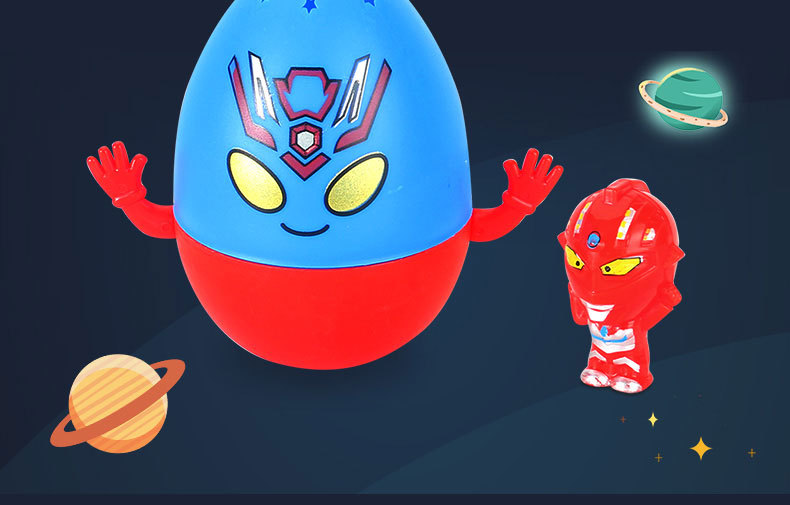 儿童陀螺蛋玩具投影发光陀螺旋转不倒翁户外发光玩具夜市地摊货