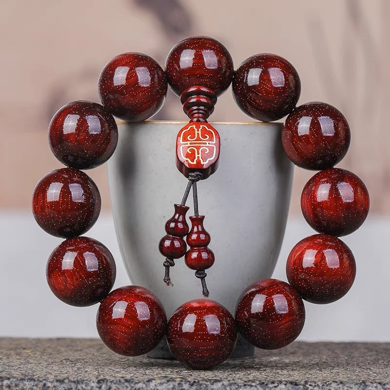 小叶紫檀20mm手串文玩珠满金星念珠男女高油檀香手链-阿里巴巴