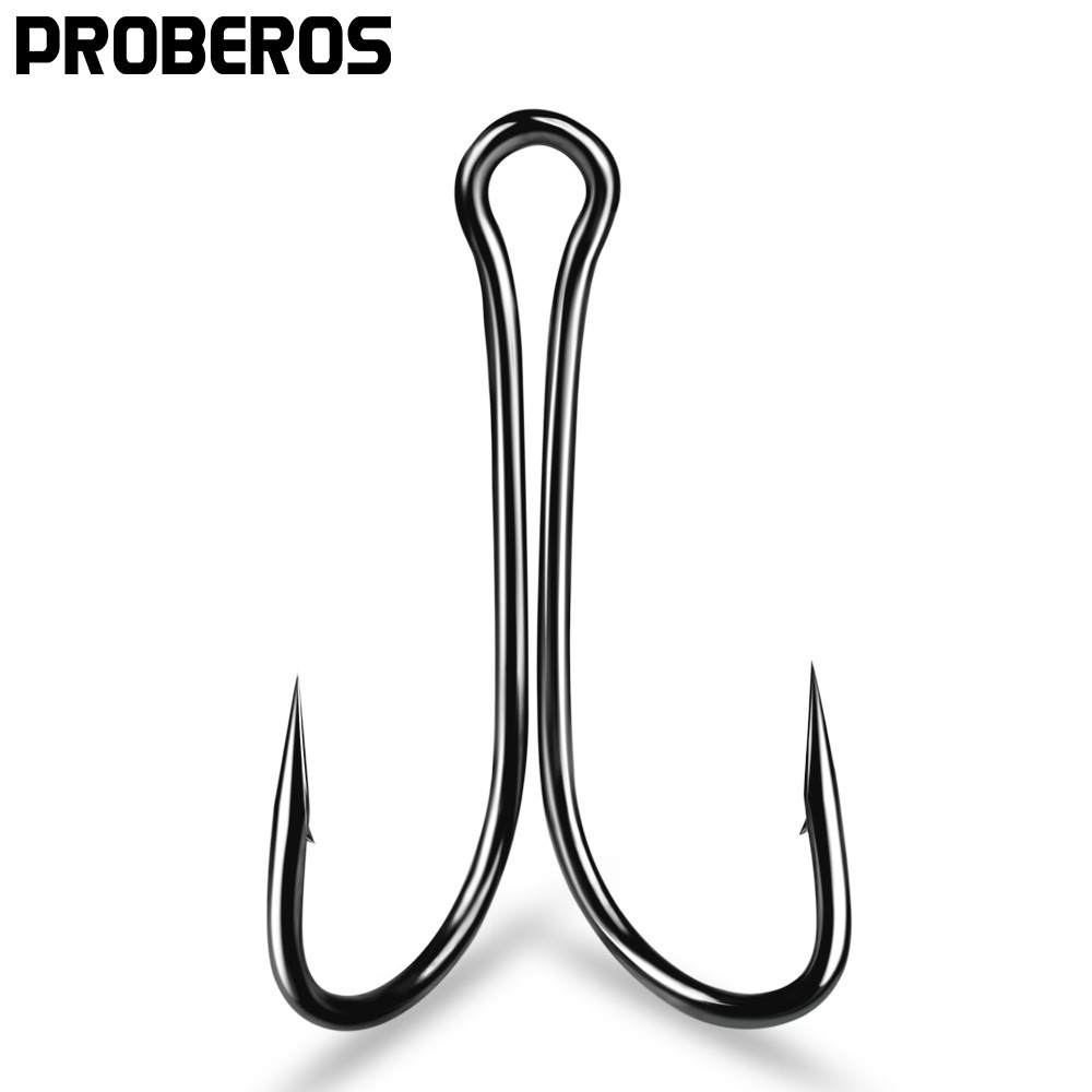 Fishhook Two Hooks Luya Hook with Barbed Anchor Hook Luya Fishhook Lei Frog Hook Chicken Claw Hook Fishing Gear 50 Pcs/Bag