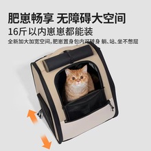 定制宠物包猫咪双肩背包猫猫外出便携双肩手提拉链猫包透气互动口