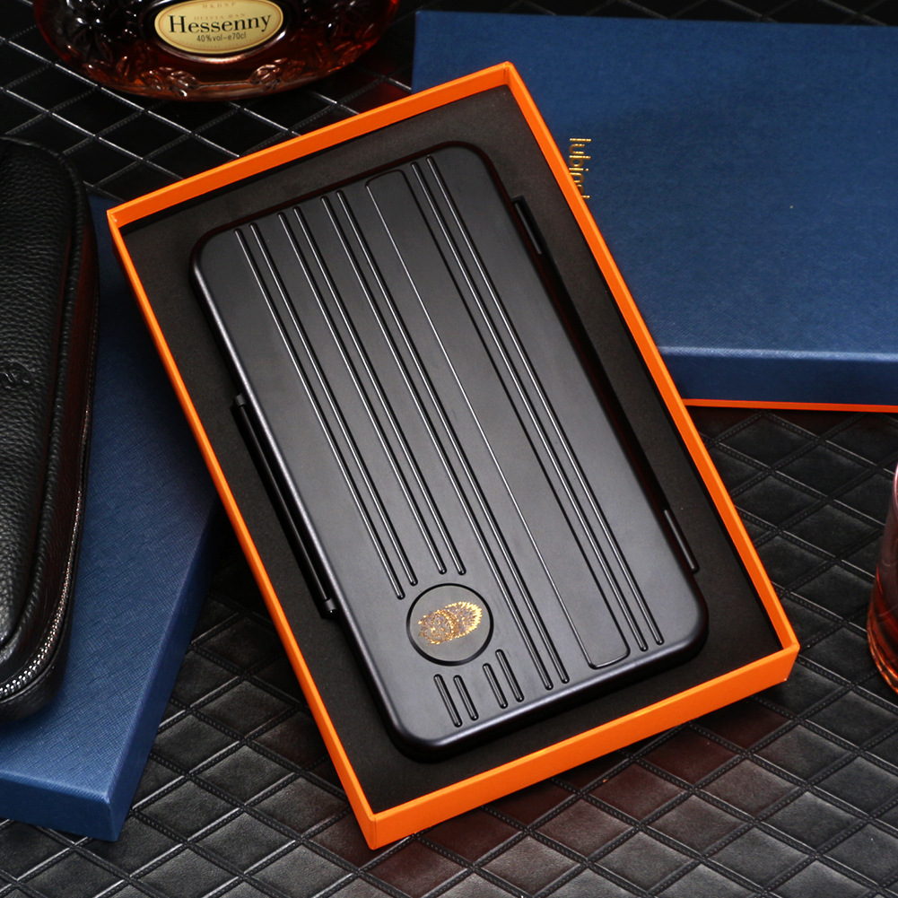 便携雪茄保湿盒随身外出旅行存放收纳包锌合金烟盒烟具工具礼盒装