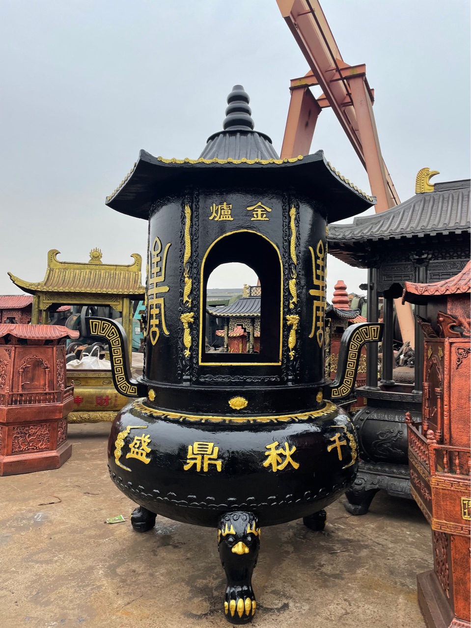 铸铁焚经炉烧纸炉室外大香炉寺院元宝炉宗祠堂化宝炉化钱炉烧金炉