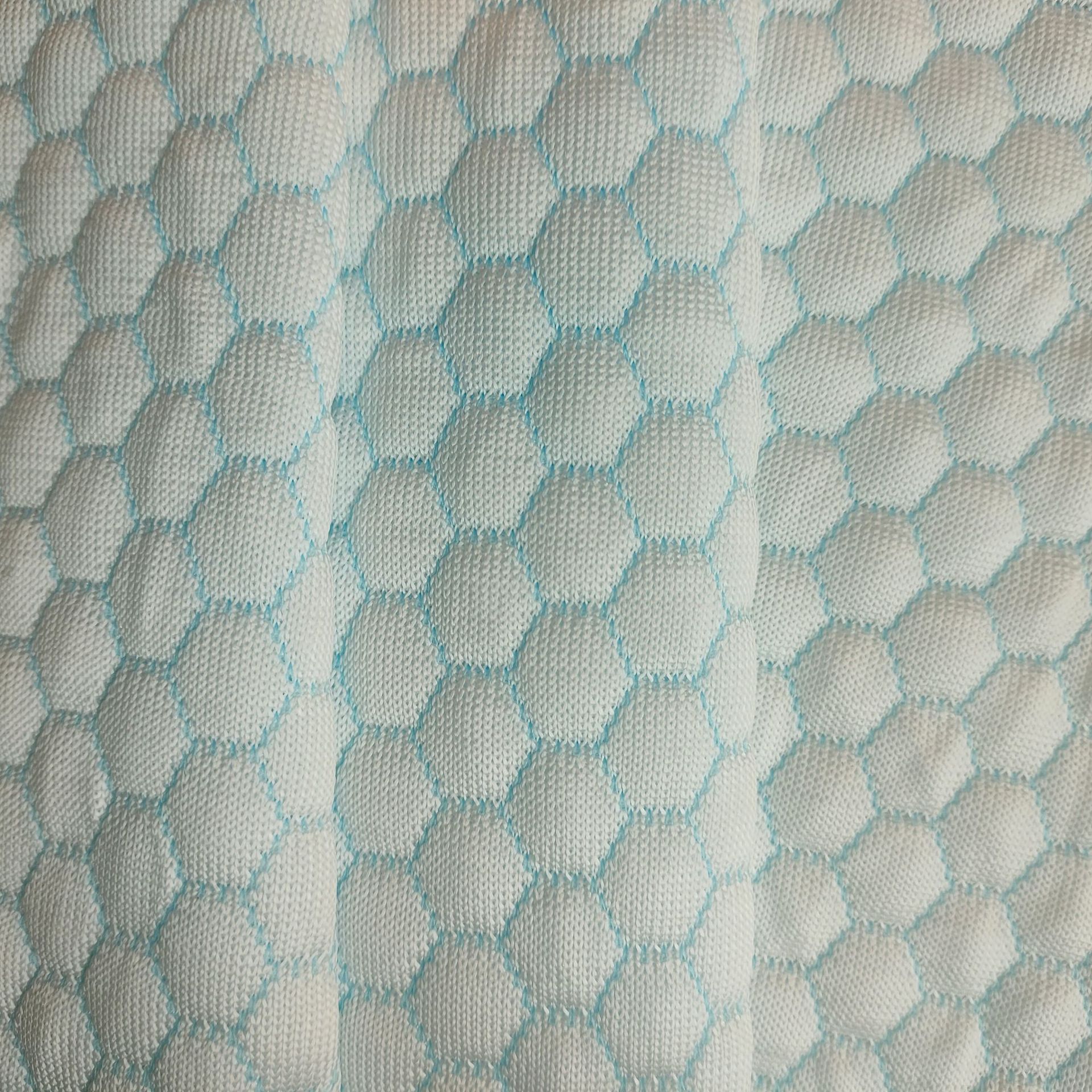 空气层针织布 高分子冰凉丝 凉感面料 冰丝 冷感提花枕套床垫面料