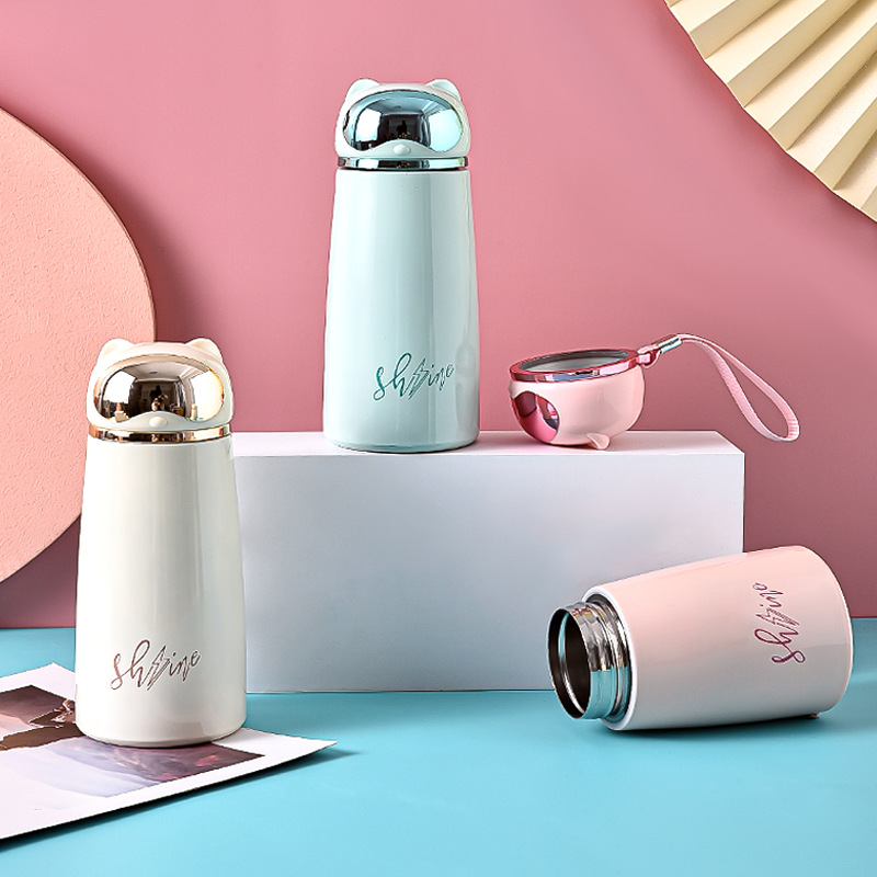 new cute cartoon 304 stainless steel vacuum thermos cup cute fashion creative student children portable water cup