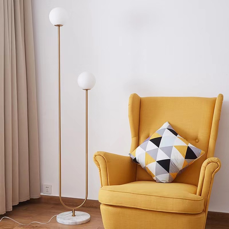 创意灯落地灯玻璃客厅卧室 简约现代	地灯家用室内玻璃大理石灯