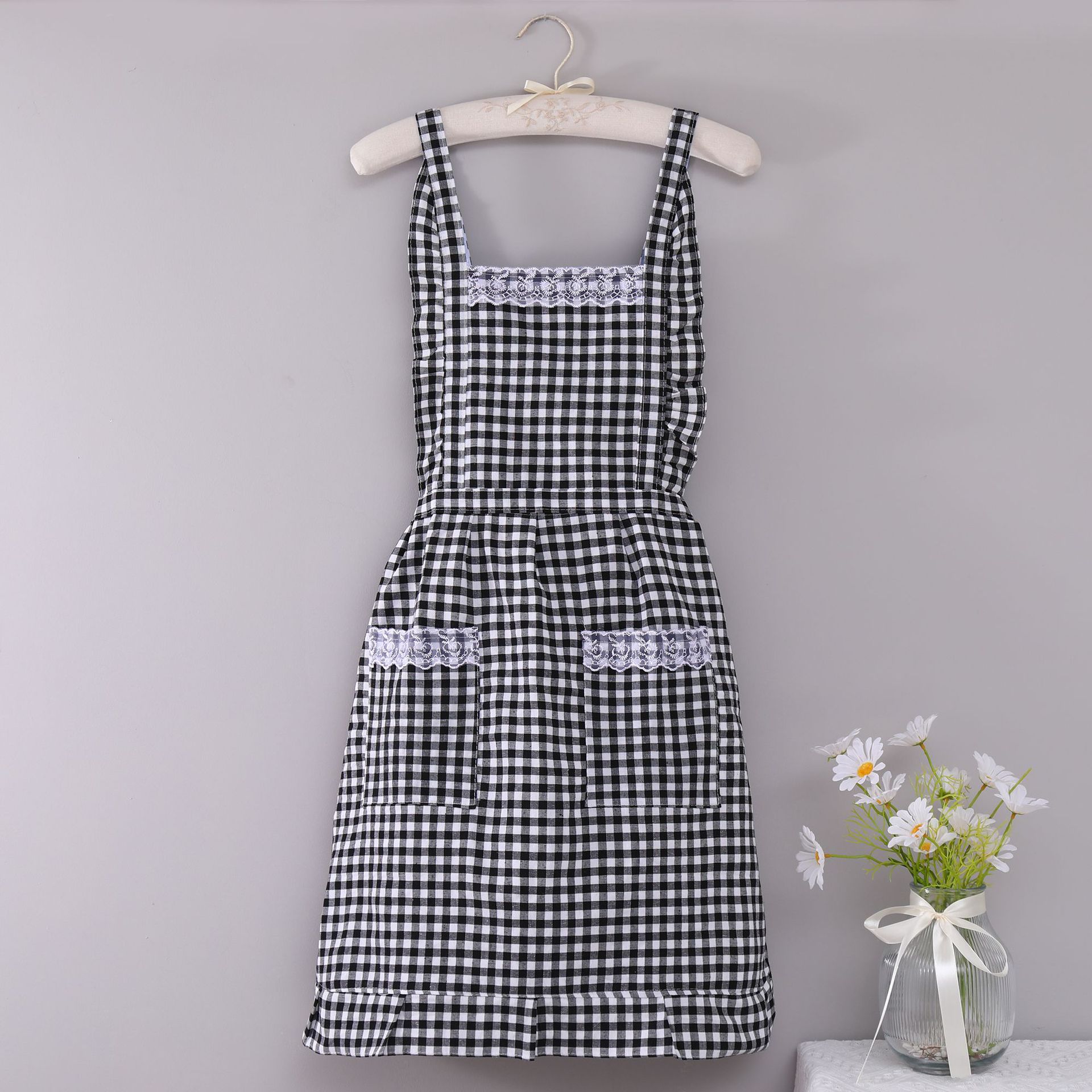 Cotton Apron Double-Layer Thickened Princess Household Kitchen Sleeveless Waterproof Apron Customized Printing Wholesale Advertising Apron Manufacturer