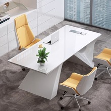 烤漆老板桌办公桌简约现代总裁桌创意时尚主管大班台桌椅组合单人