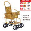 Bamboo and rattan baby garden cart light Wicker chair summer Stroller baby Rattan Bamboo simple and easy summer wheelbarrow