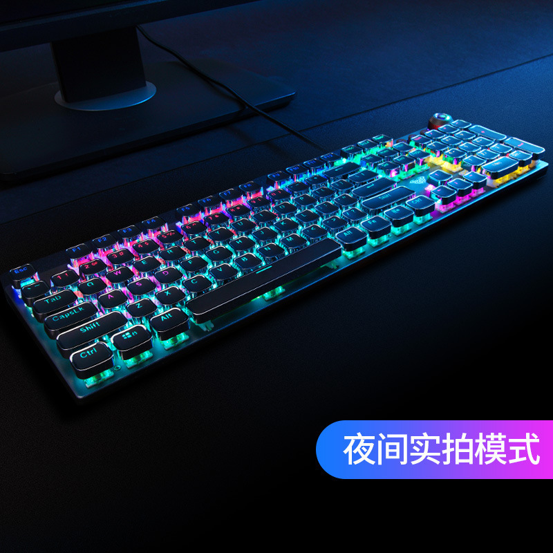 Tarantula Spider Mechanic Chicken Eating Mechanical Keyboard Green Axis E-Sports Home Desktop Computer Game Wrist Splint