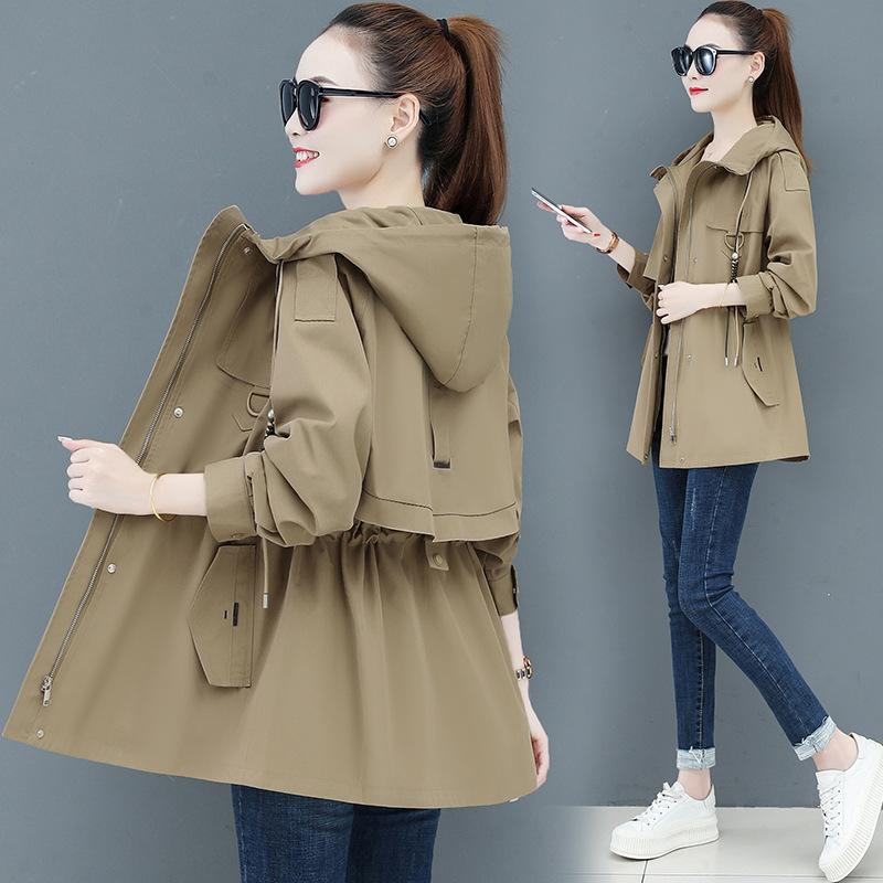 风衣女短款2021年秋装新款女装秋款早秋外套休闲小个子春秋大衣潮