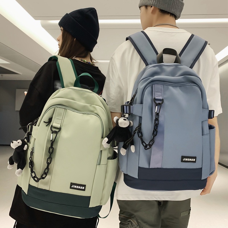 New Middle School Student Schoolbag Wholesale Korean Casual Fashion Color Matching Backpack Large Capacity Mori Style Trendy Backpack