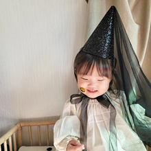 圣诞生日帽男宝宝婴儿宝宝拍照道具女孩森系ins款黑酷风生日帽