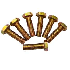 8级 镀彩锌新标螺栓 全牙螺丝 外六角全扣螺栓gb21