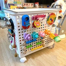忙碌屋筐套餐含筐套装板配件箱幼儿园玩具收纳一整套一件代发跨境