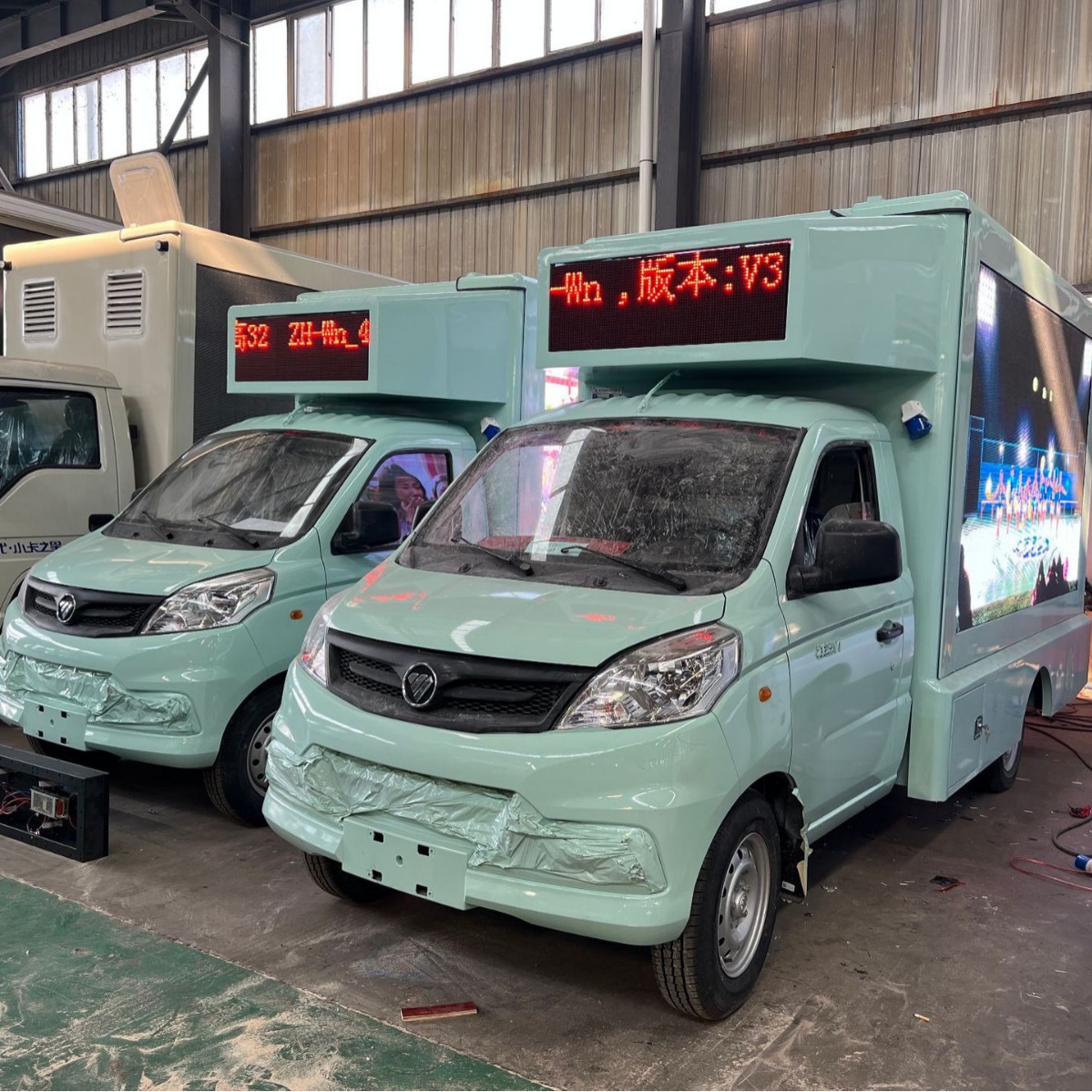 小型led宣传车 祥菱v1单排座流动电视传媒车 汽油机广告车价格