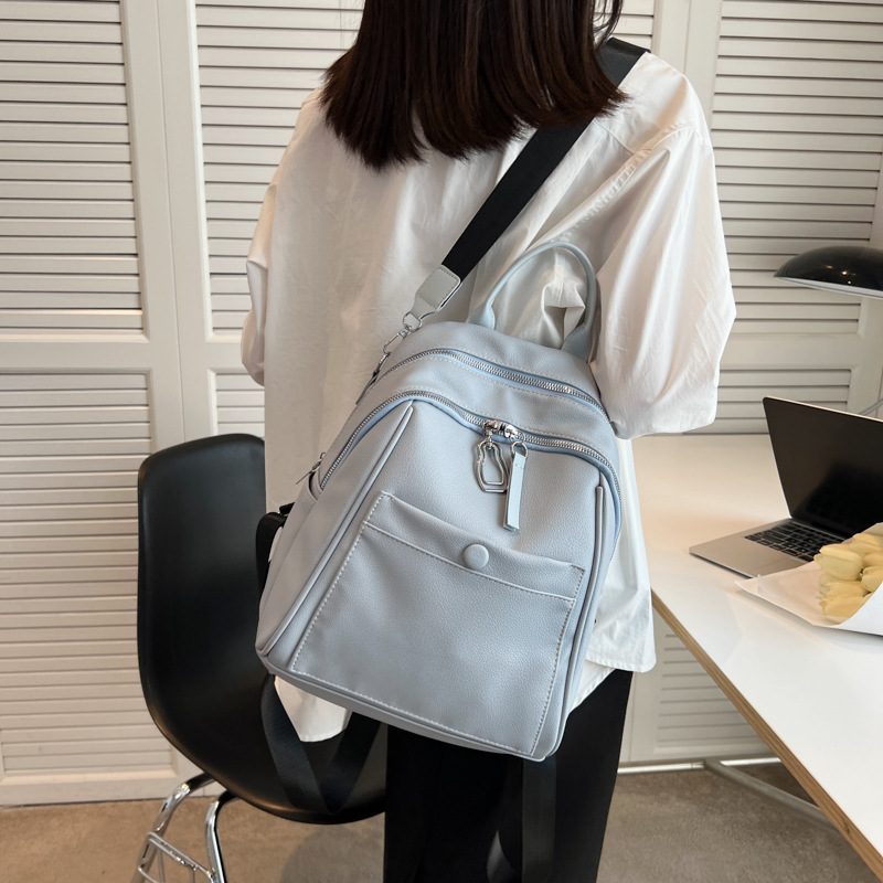 Wholesale Cross-Border Foreign Trade Bags for Women 2022 New Korean Style Soft Leather Women's Backpack Fashion Travel Small Shoulder Bag