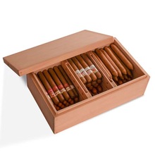 复古木质雪茄盒大容量天地盖香烟雪茄收纳盒家居密封雪茄保湿盒子