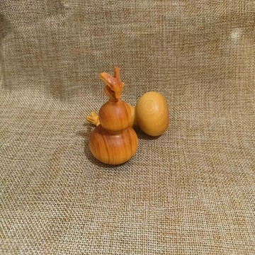 崖柏木雕刻龙头葫芦挂件八卦摆件家宅办公福財文玩把件挂饰装饰品