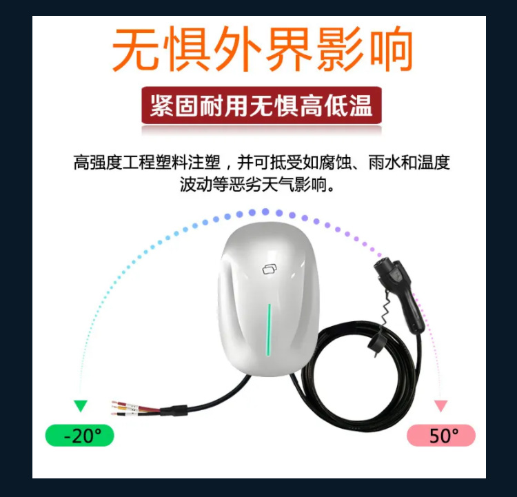 New Energy Vehicle Household Charging Pile 7Kw-22Kw Ac Wall-Mounted Charging Pile Plug and Play Appwifi