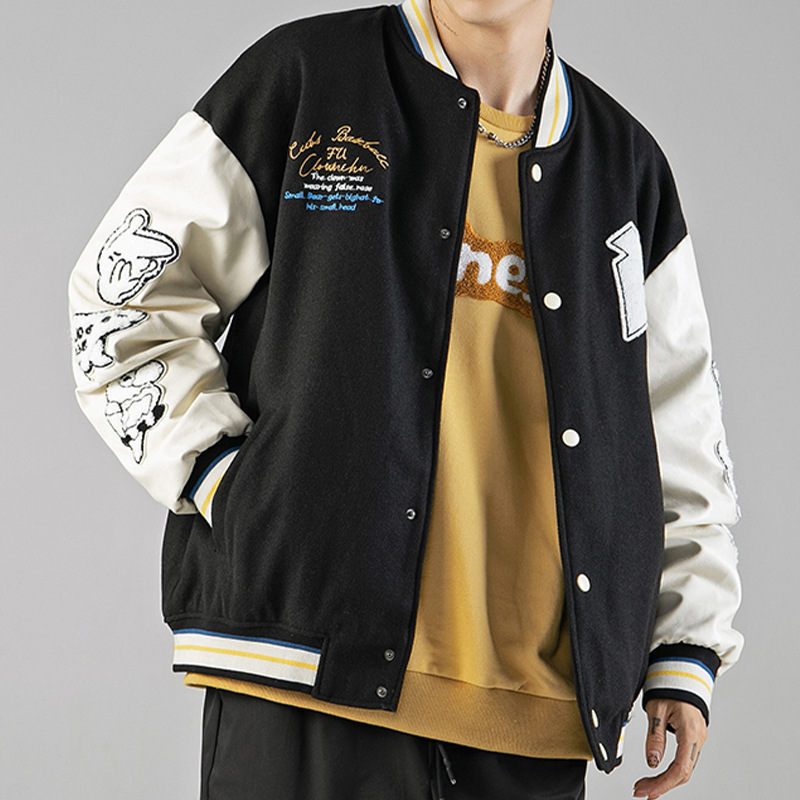 现货批发棒球服外套潮服ins百搭帅气时尚运动男装上衣夹克衫卫衣