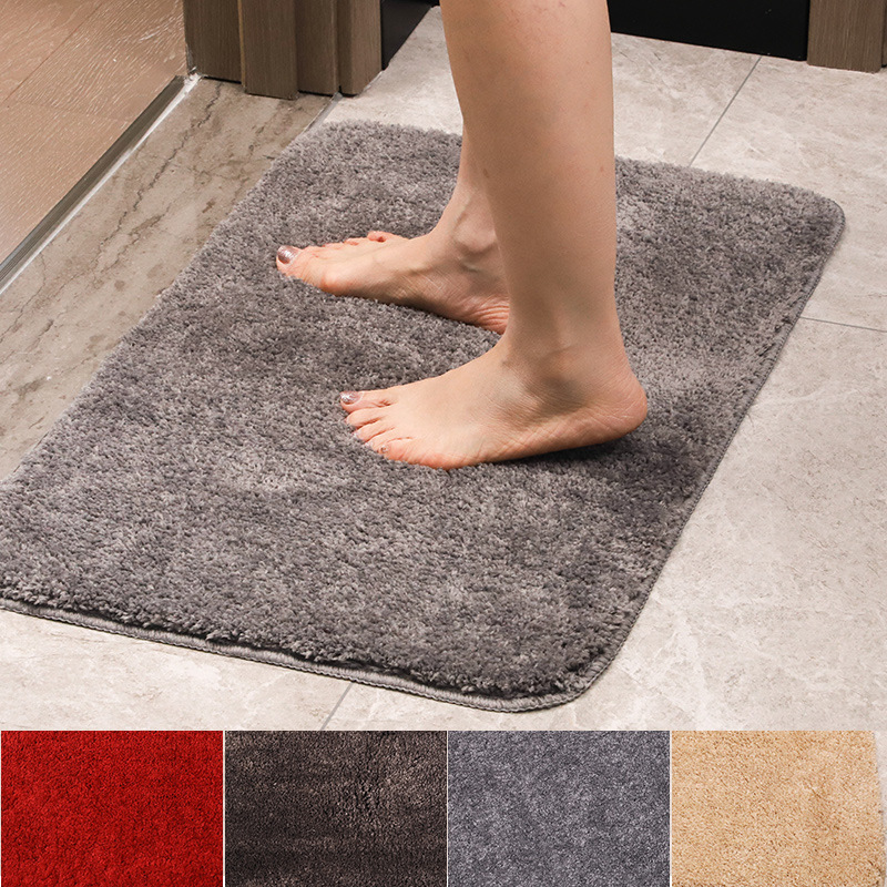 Living Room Floor Mat Thickening Carpet Entrance Bedroom Toilet Water-Absorbing Non-Slip Mat Household Bathroom Mat Machine Carpet Washing