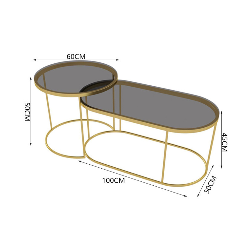 Home Living Room Tempered Glass Tea Table