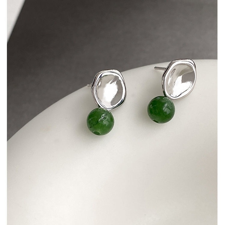 personalized all-match women‘s niche design earrings new chinese style green pendant casual sweet cool earrings