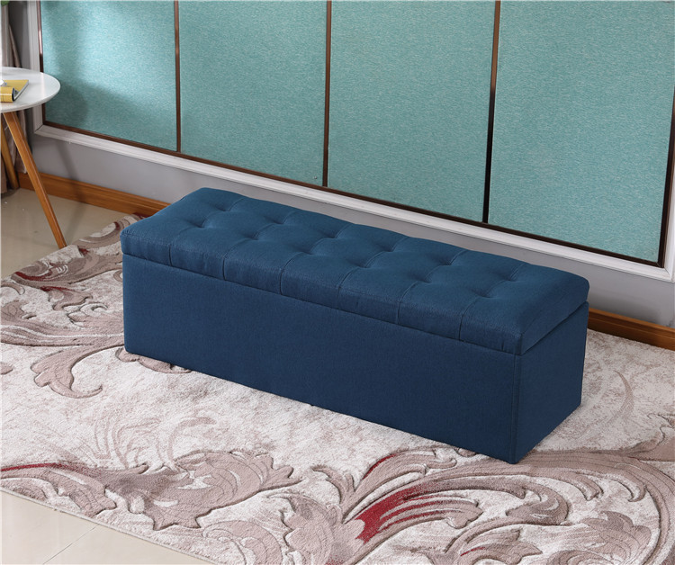 商场服装店鞋店休息沙发可储物收纳棉麻床尾储物沙发家用凳子沙发