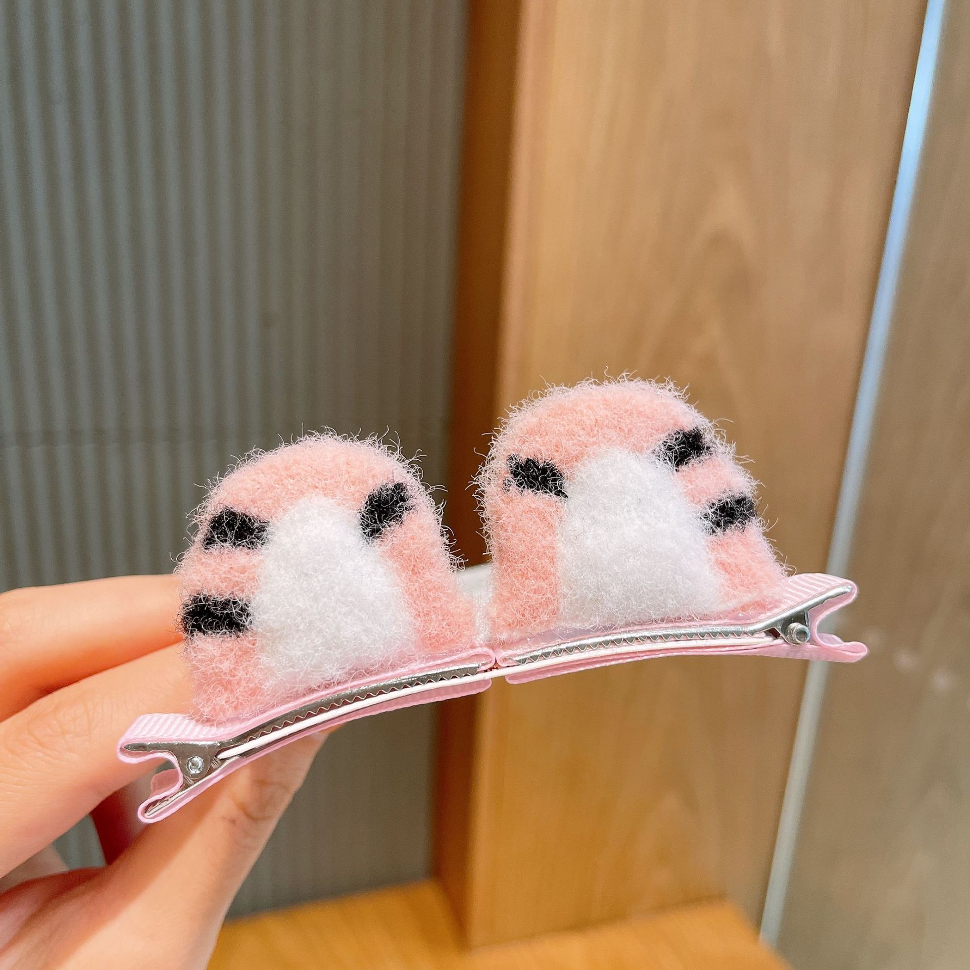 儿童搞怪虎年发卡老虎耳朵发夹2021日韩新款网红可爱毛绒绒发夹