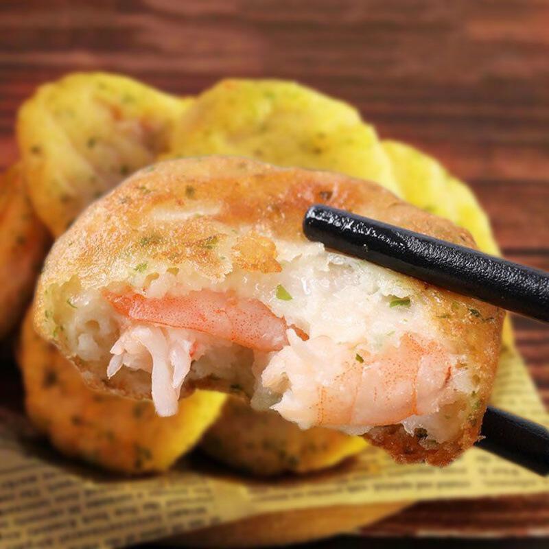 虾肉饼顺丰虾排虾饼海苔鲜虾虾仁香早餐炸虾饼小吃半成品一件代发