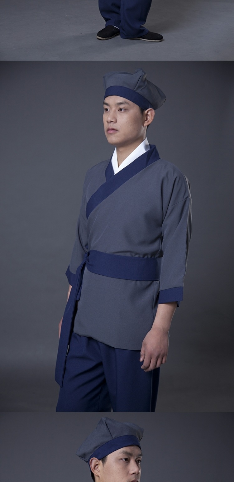 古装汉服古代家丁小二仆人书生演出茶馆酒店保洁工作服装男女表演