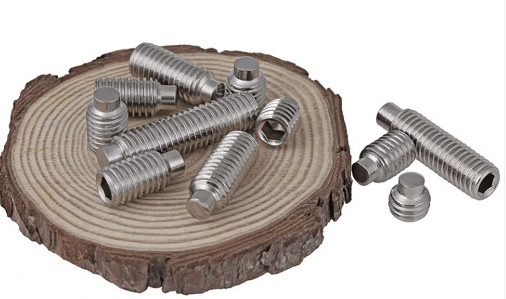 304不锈钢公制标准内六角din914尖锥尾din915柱端止付螺丝钉m5m6