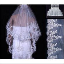 2020新款韩式新娘短款双层造型旅拍头纱仙美结婚长拖尾头纱152