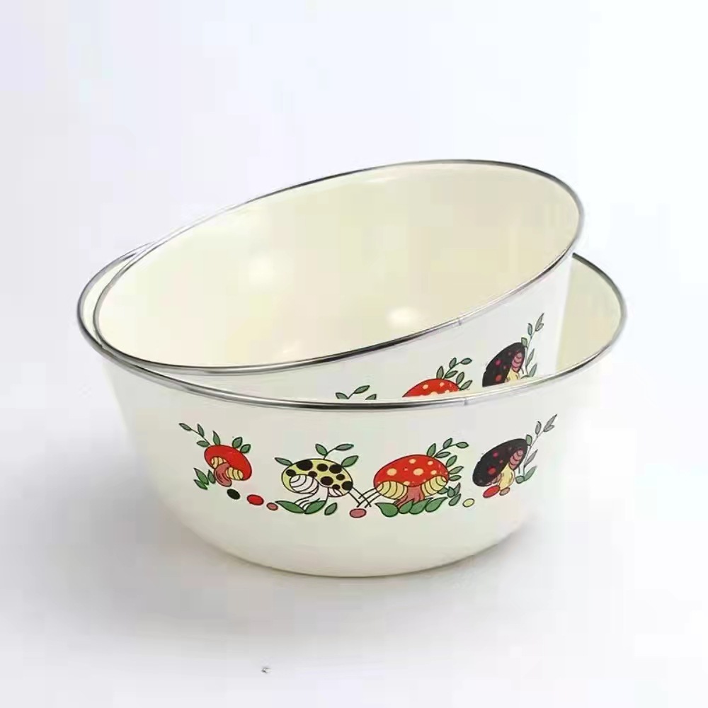 4万个kf15复古搪瓷盆结婚庆用品老式怀旧塘瓷家用铁洗脸盆泡脚洗衣服