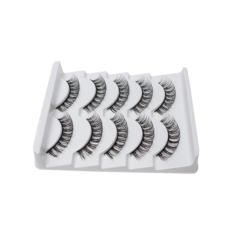 Dingsen False Eyelashes Factory Cross-Border Stable Supply 5 Pairs Eyelash Set Russian Camber DD Warped Eyelashes