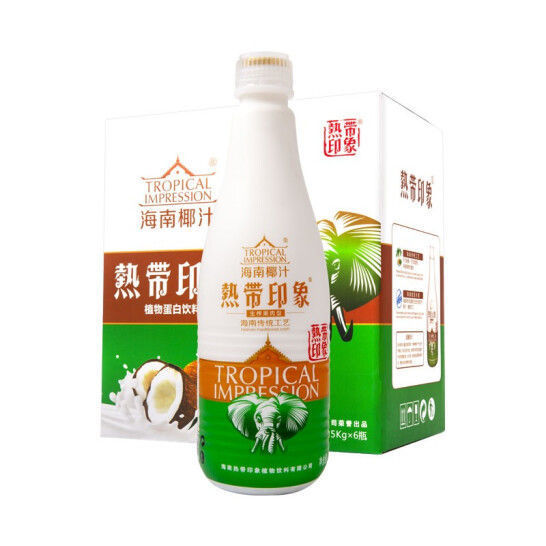 海南原产鲜榨椰汁1.25kg*3瓶植物蛋白饮料1.25kg*6瓶/箱-阿里巴巴